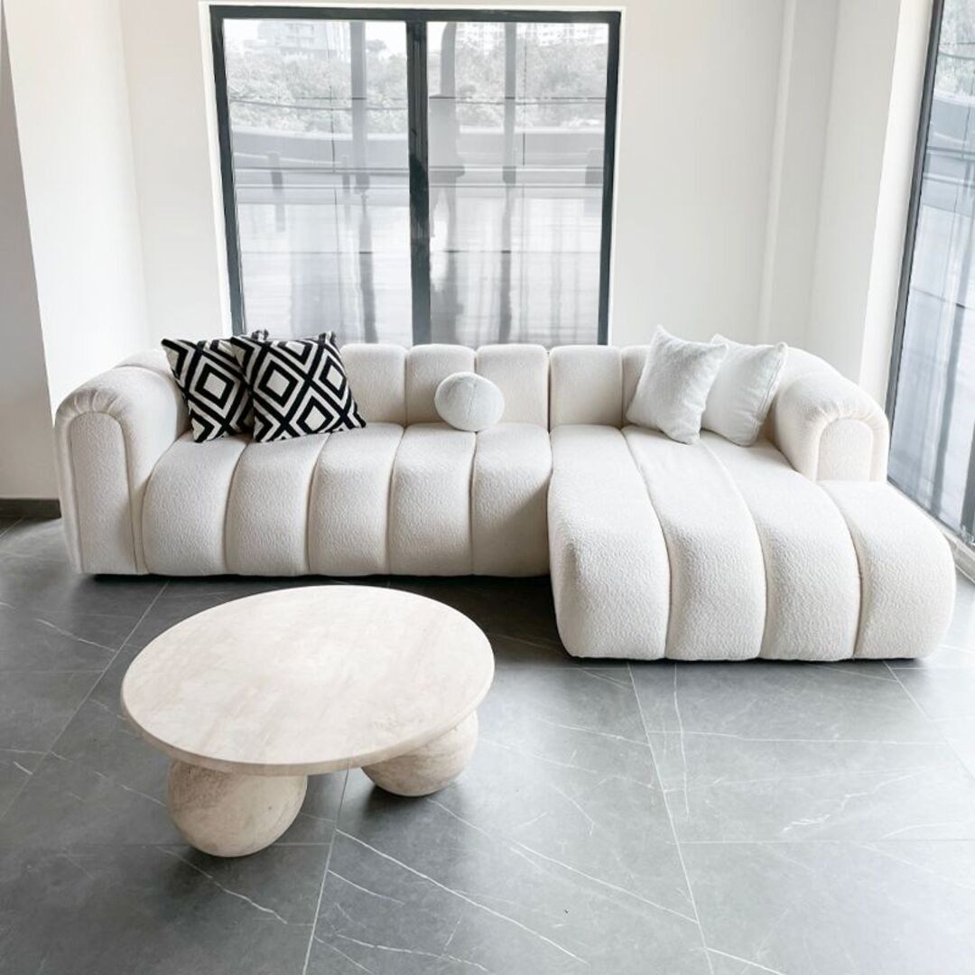 Ecksofa "Acacia" - Weiß - Nobelaa