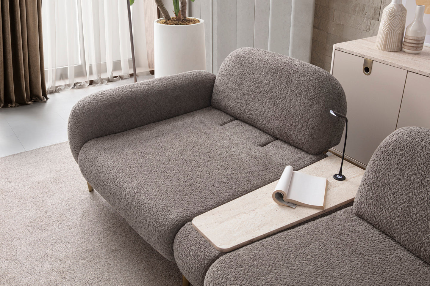 Sitzgruppe/Sofa Set - Wohnzimmergarnitur "Angelica" 3+3+1 + Mittelkonsolentisch