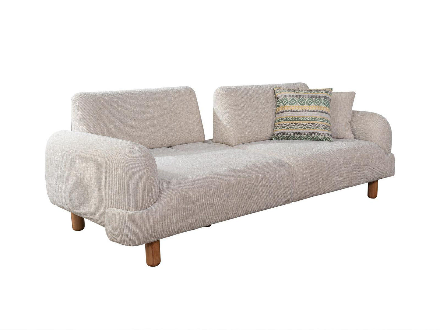 Sitzgruppe/Sofa Set - Wohnzimmergarnitur "Asphodel" 3+3+1+1 - Beige/Hellgrün