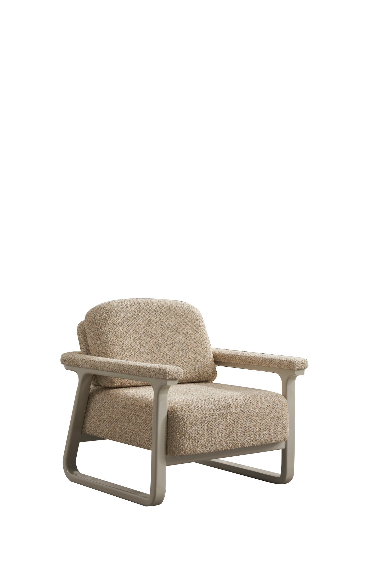 Modulare Ecksofa "Atmos" + Sessel + Hocker - Beige - Nobelaa