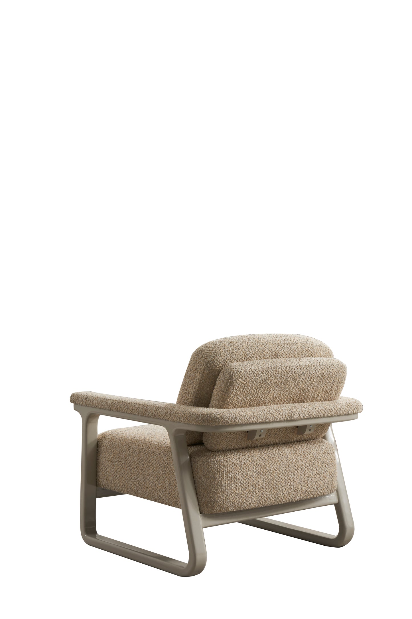 Modulare Ecksofa "Atmos" + Sessel + Hocker - Beige - Nobelaa