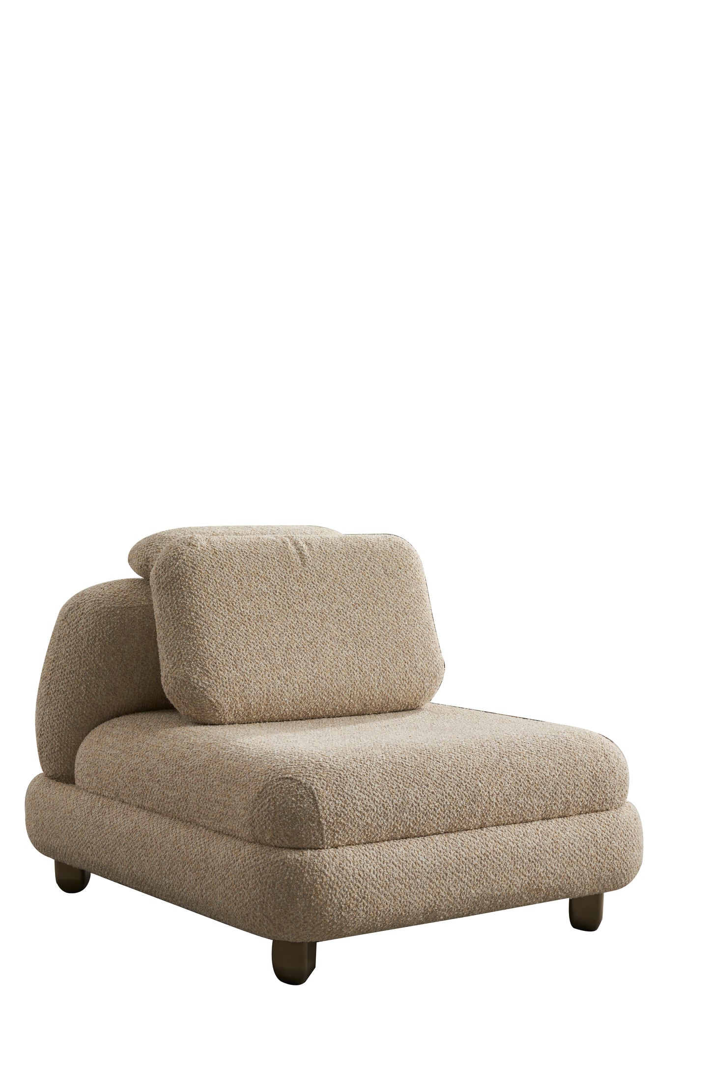 Modulare Ecksofa "Atmos" + Sessel + Hocker - Beige - Nobelaa