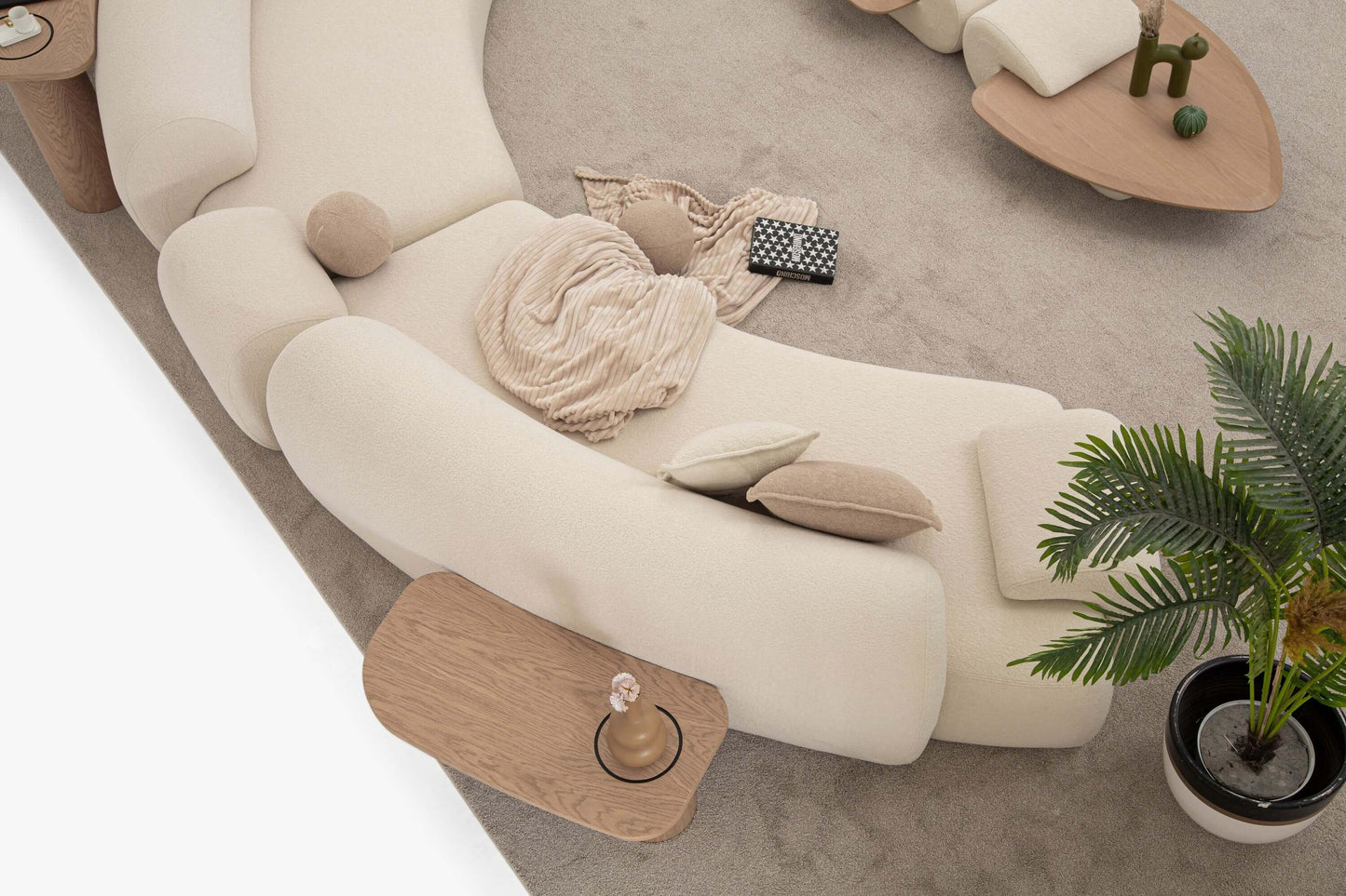 Ecksofa "Bluebelline" + Sessel - Beige - Nobelaa