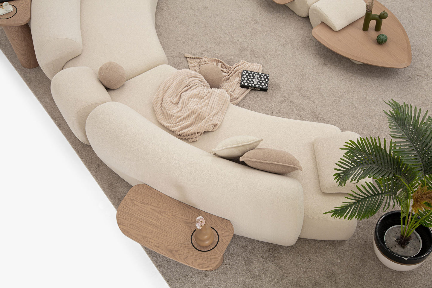 Ecksofa "Bluebelline" + Sessel - Beige - Nobelaa