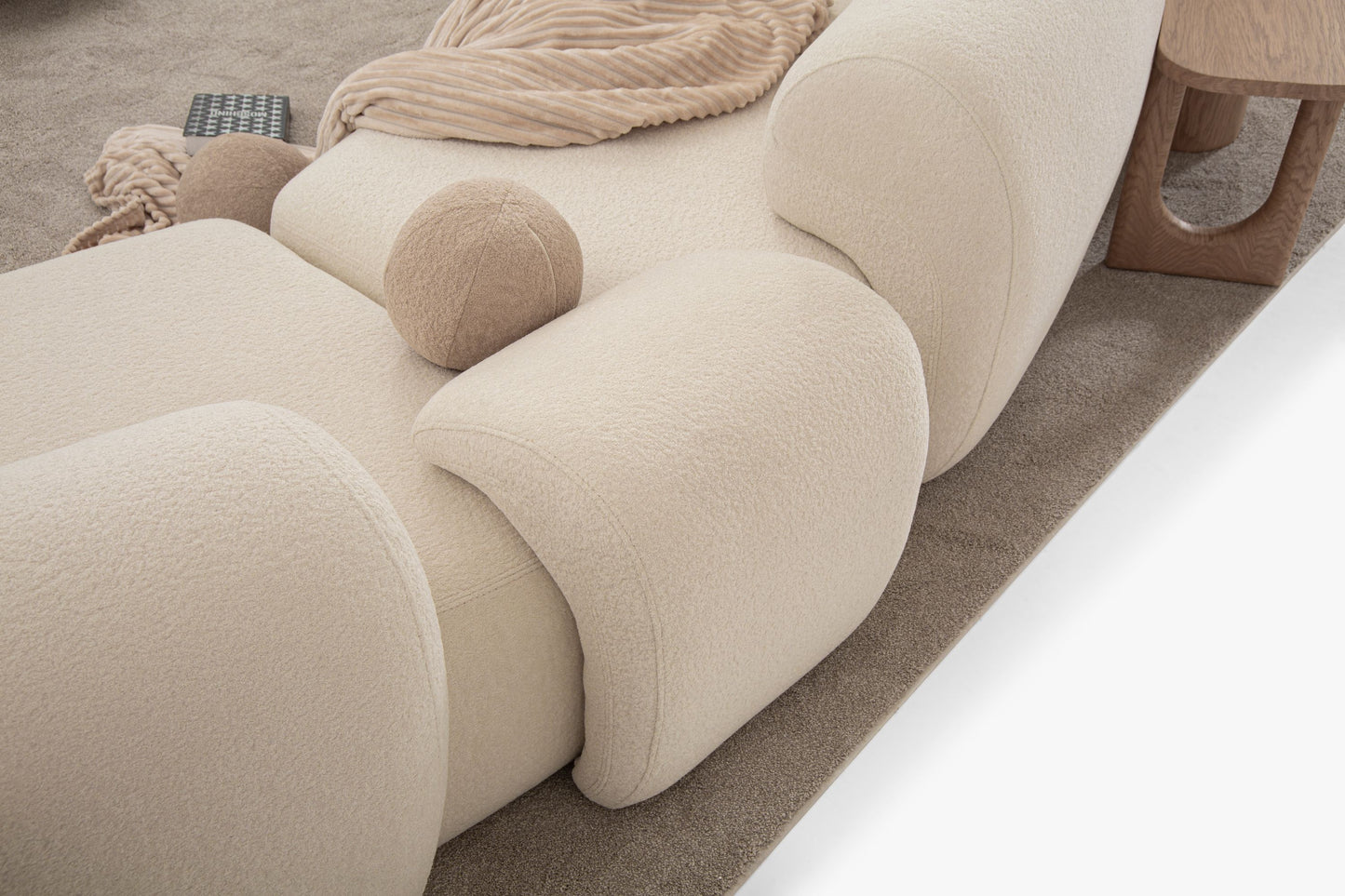 Ecksofa "Bluebelline" + Sessel - Beige - Nobelaa