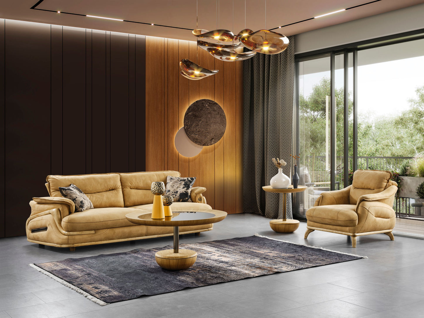 Nobelaa - Sitzgruppe/Sofa Set - Wohnzimmergarnitur "Calliandra" 3+2+1