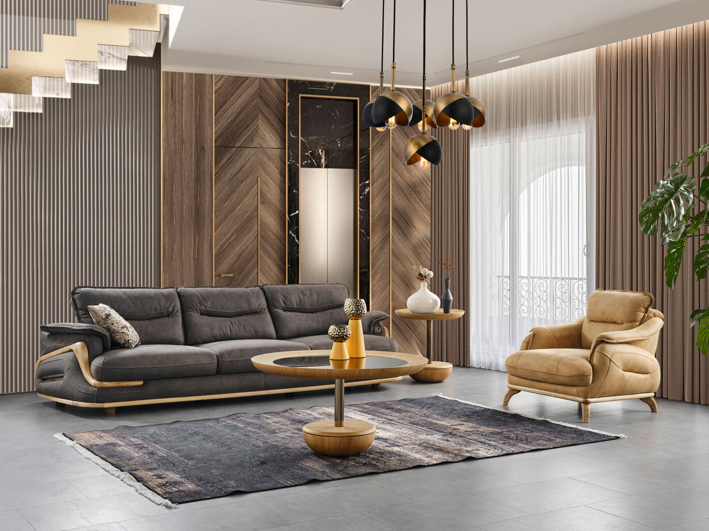 Nobelaa - Sitzgruppe/Sofa Set - Wohnzimmergarnitur "Calliandra" 3+2+1