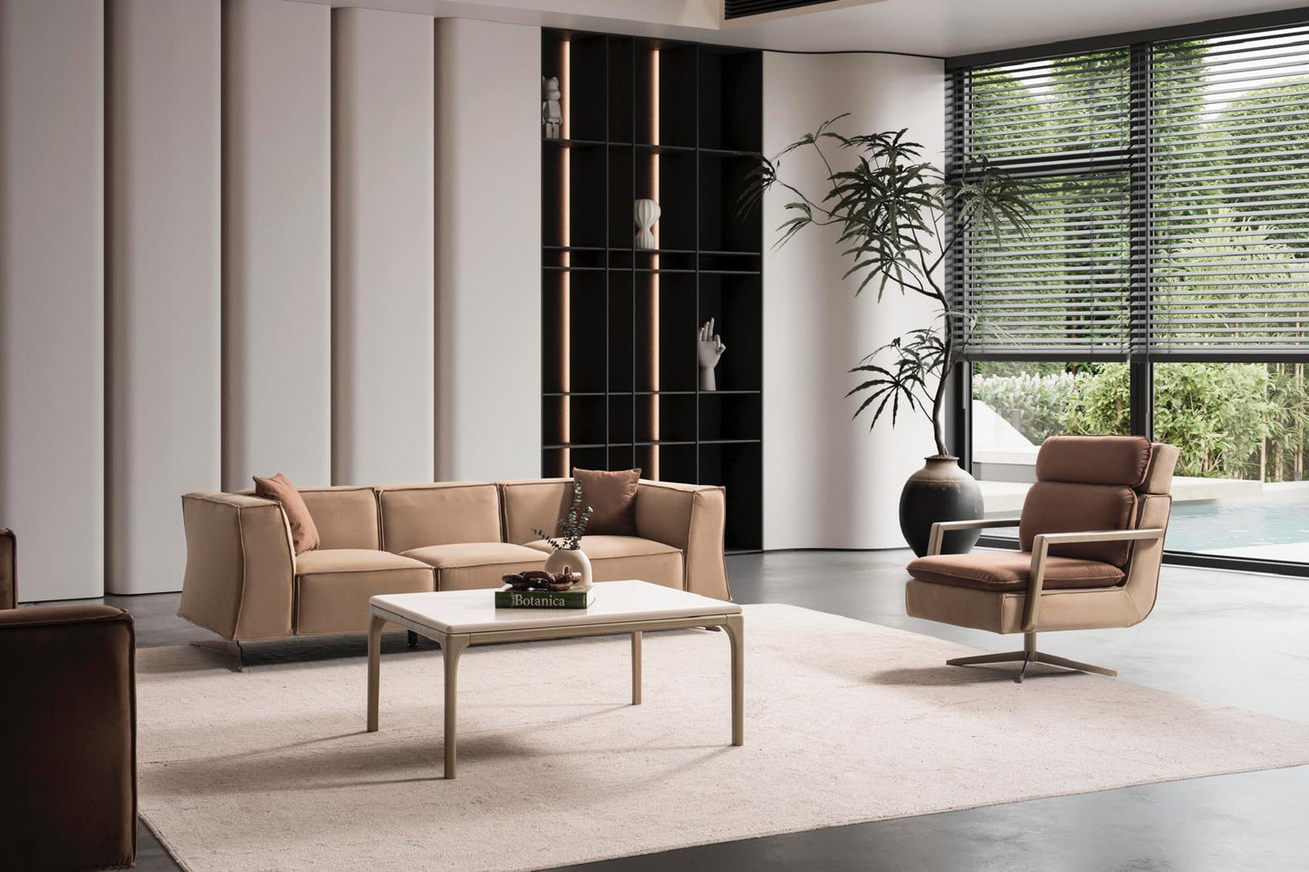 Sitzgruppe/Sofa Set - Wohnzimmergarnitur "Caraway" 3+3+1+1- Nobelaa