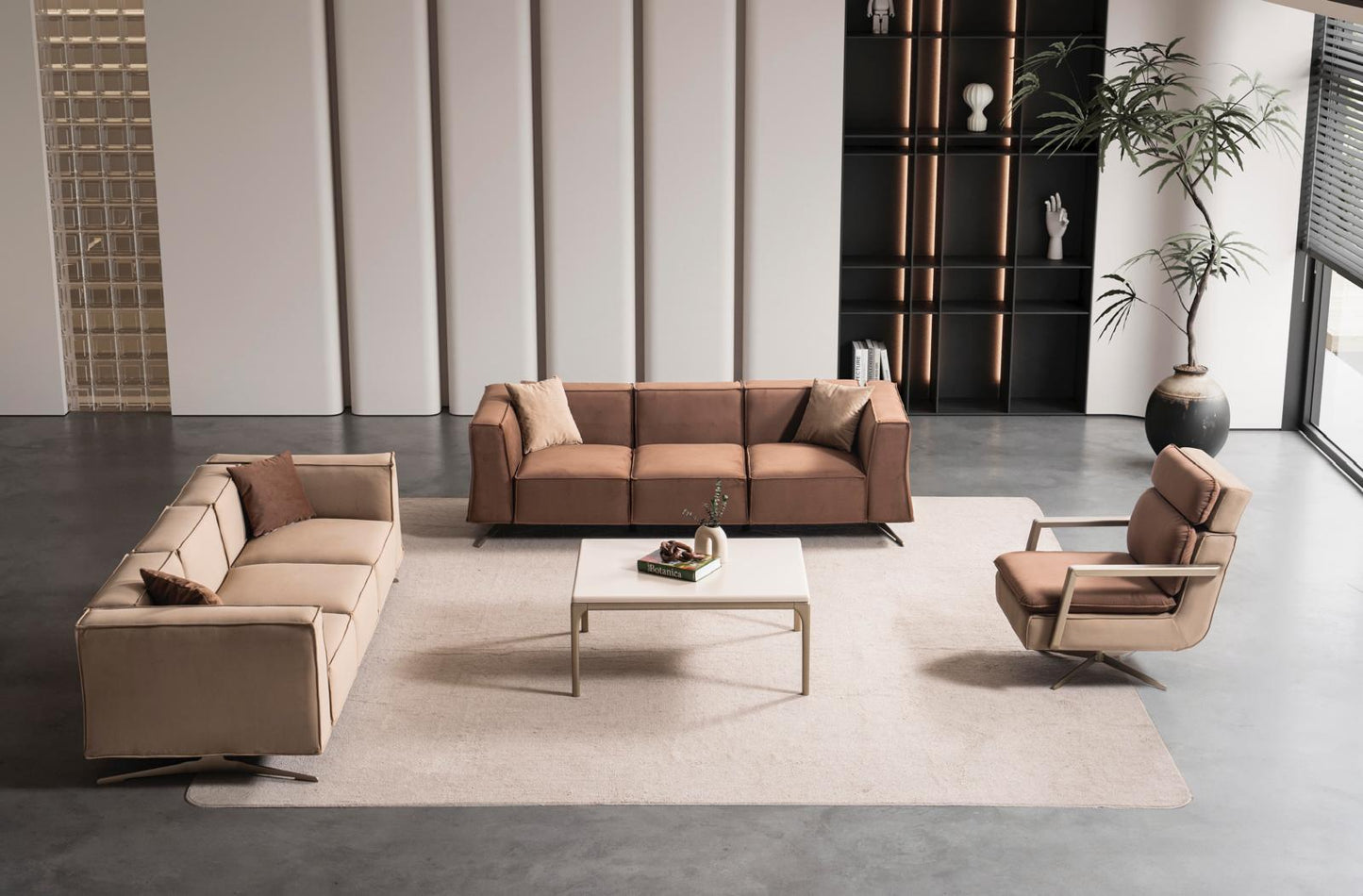 Sitzgruppe/Sofa Set - Wohnzimmergarnitur "Caraway" 3+3+1+1- Nobelaa