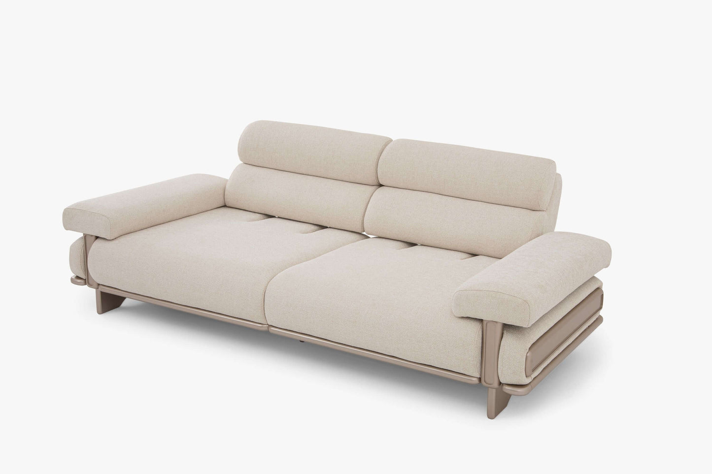 Sitzgruppe/Sofa Set - Wohnzimmergarnitur "Cassiope" 3+3+1+1 - Beige/Braun - Nobelaa