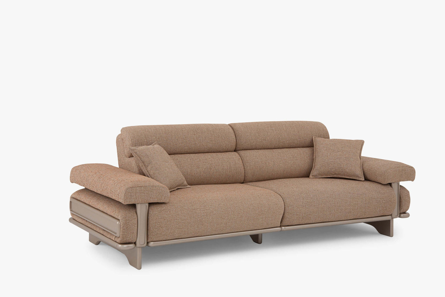 Sitzgruppe/Sofa Set - Wohnzimmergarnitur "Cassiope" 3+3+1+1 - Beige/Braun - Nobelaa