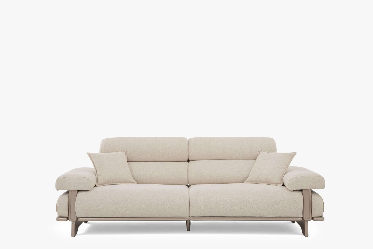 Sitzgruppe/Sofa Set - Wohnzimmergarnitur "Cassiope" 3+3+1+1 - Beige/Braun - Nobelaa