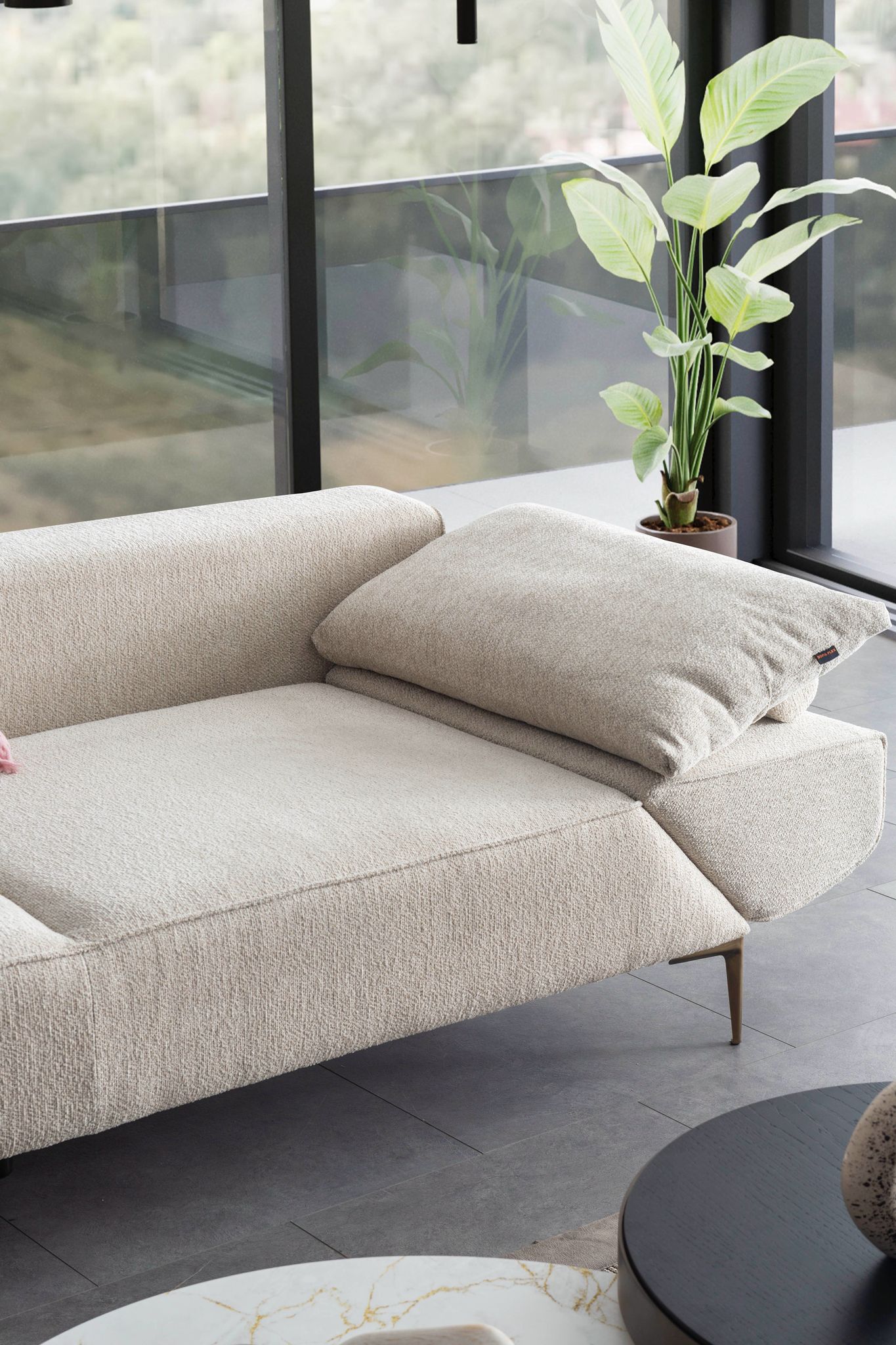 Sitzgruppe/Sofa Set - Wohnzimmergarnitur "Cerise" 3+3+1 - Beige - Nobelaa