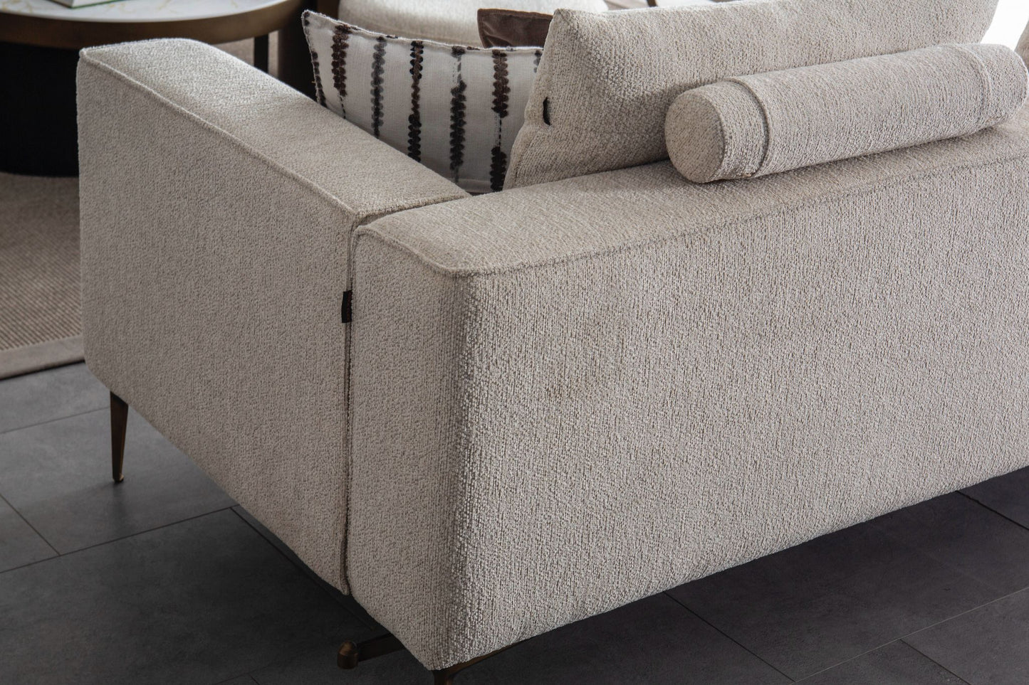 Sitzgruppe/Sofa Set - Wohnzimmergarnitur "Cerise" 3+3+1 - Beige - Nobelaa