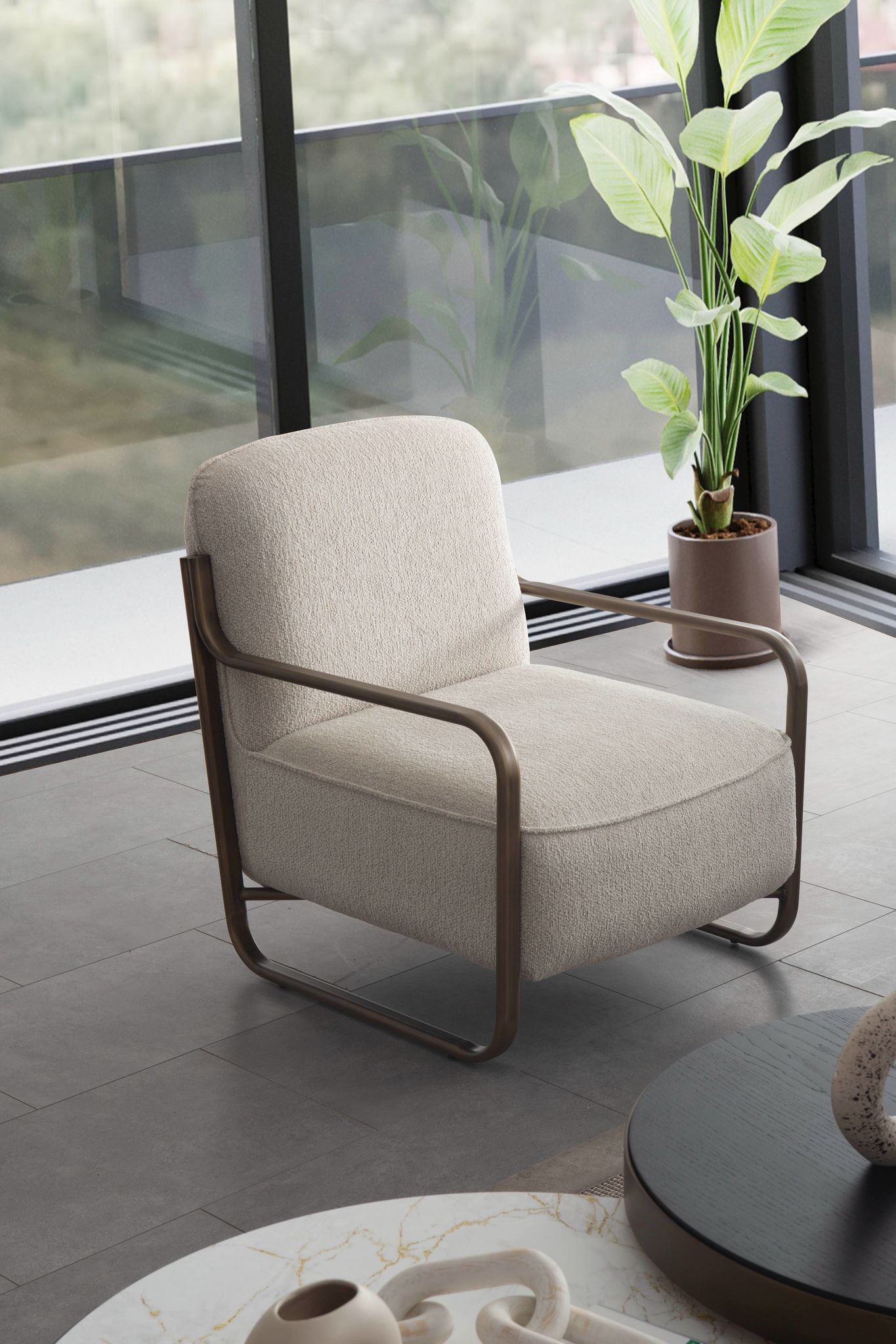 Sitzgruppe/Sofa Set - Wohnzimmergarnitur "Cerise" 3+3+1 - Beige - Nobelaa