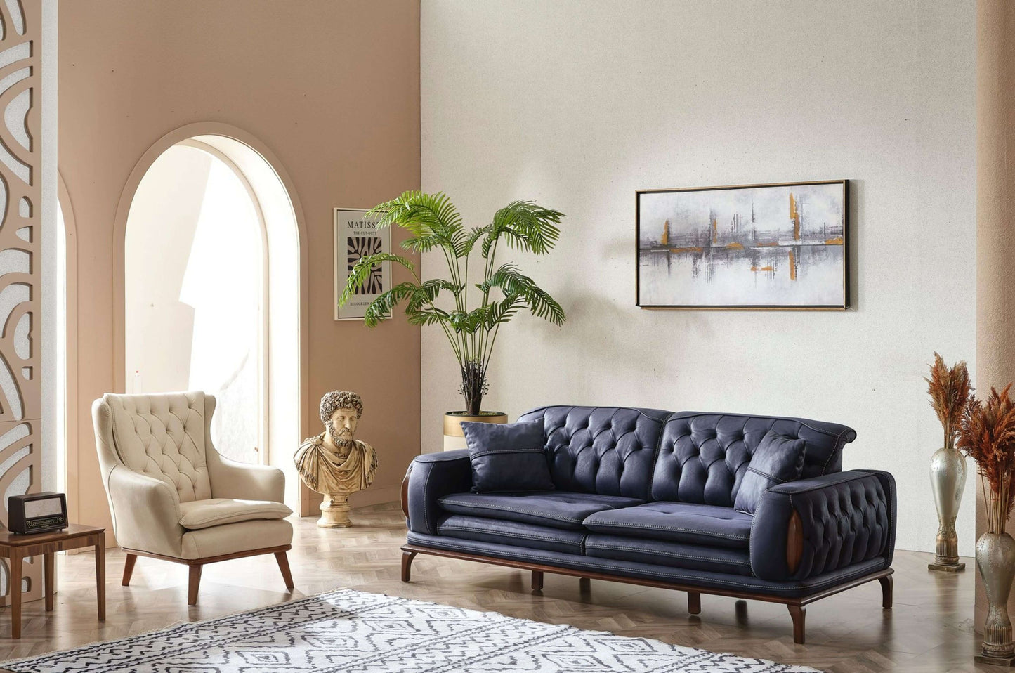 Sitzgruppe/Sofa Set - Wohnzimmergarnitur "Clary" 3+3+1+1