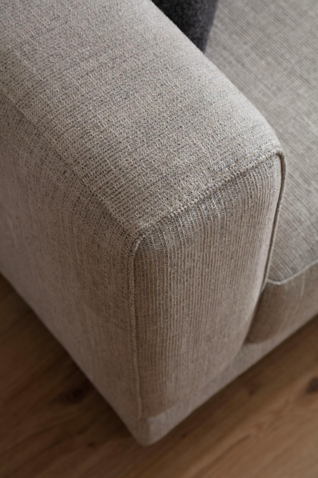 Sitzgruppe/Sofa Set - Wohnzimmergarnitur "Crownelia" - Ecksofa + 3-Sitzer + Sessel - Hellgrau - Nobelaa