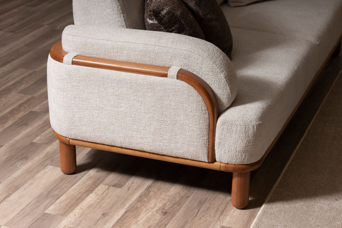 Sitzgruppe/Sofa Set - Wohnzimmergarnitur "Dianella" 3+3+1+1 - Weiß - Nobelaa