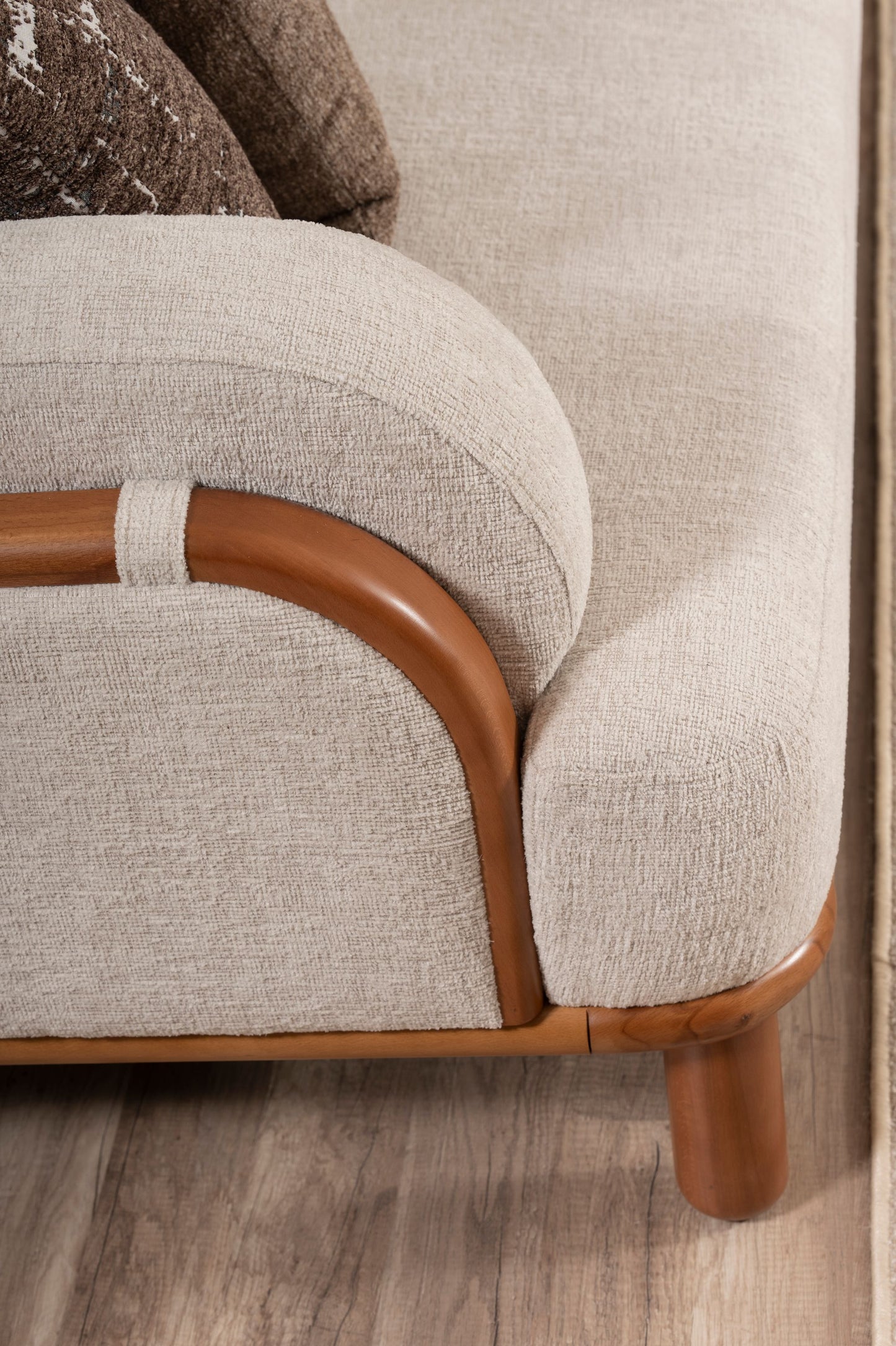Sitzgruppe/Sofa Set - Wohnzimmergarnitur "Dianella" 3+3+1+1 - Weiß - Nobelaa