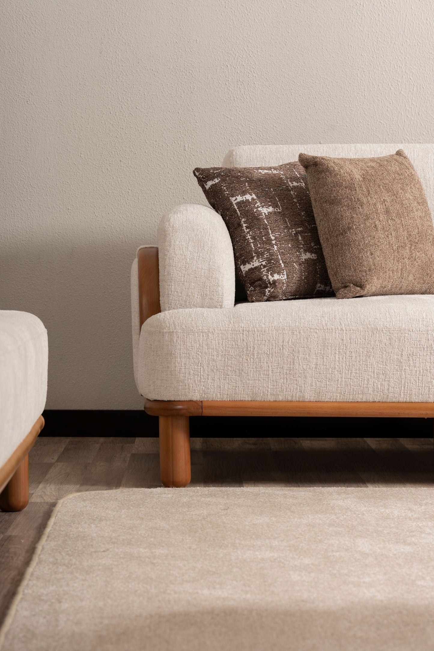 Sitzgruppe/Sofa Set - Wohnzimmergarnitur "Dianella" 3+3+1+1 - Weiß - Nobelaa