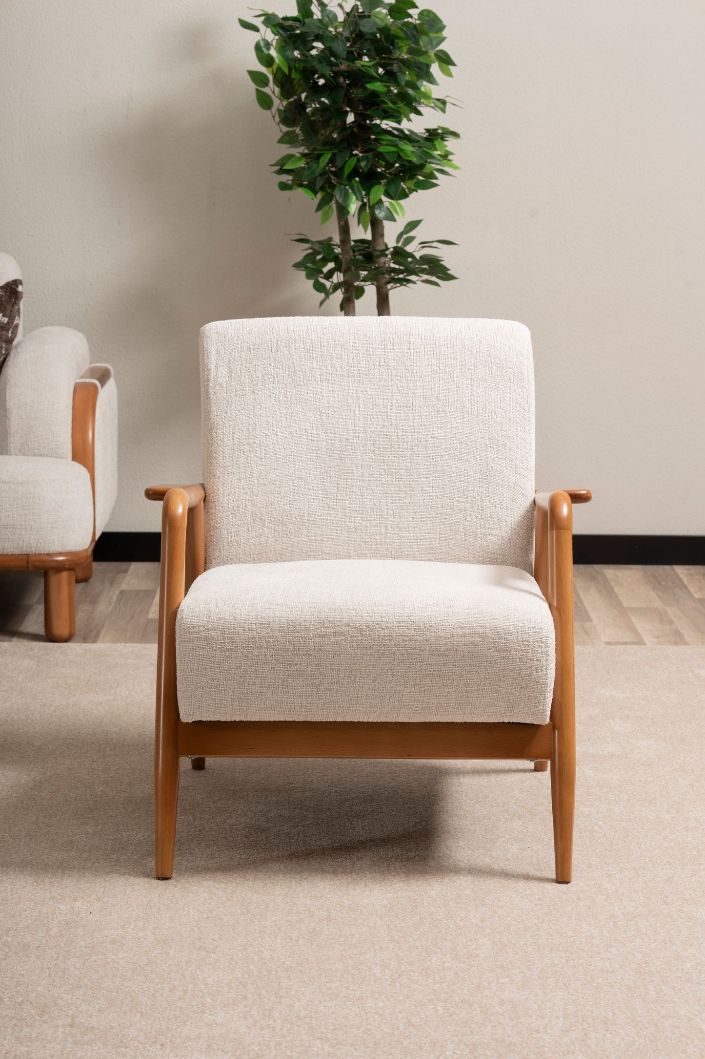 Sitzgruppe/Sofa Set - Wohnzimmergarnitur "Dianella" 3+3+1+1 - Weiß - Nobelaa