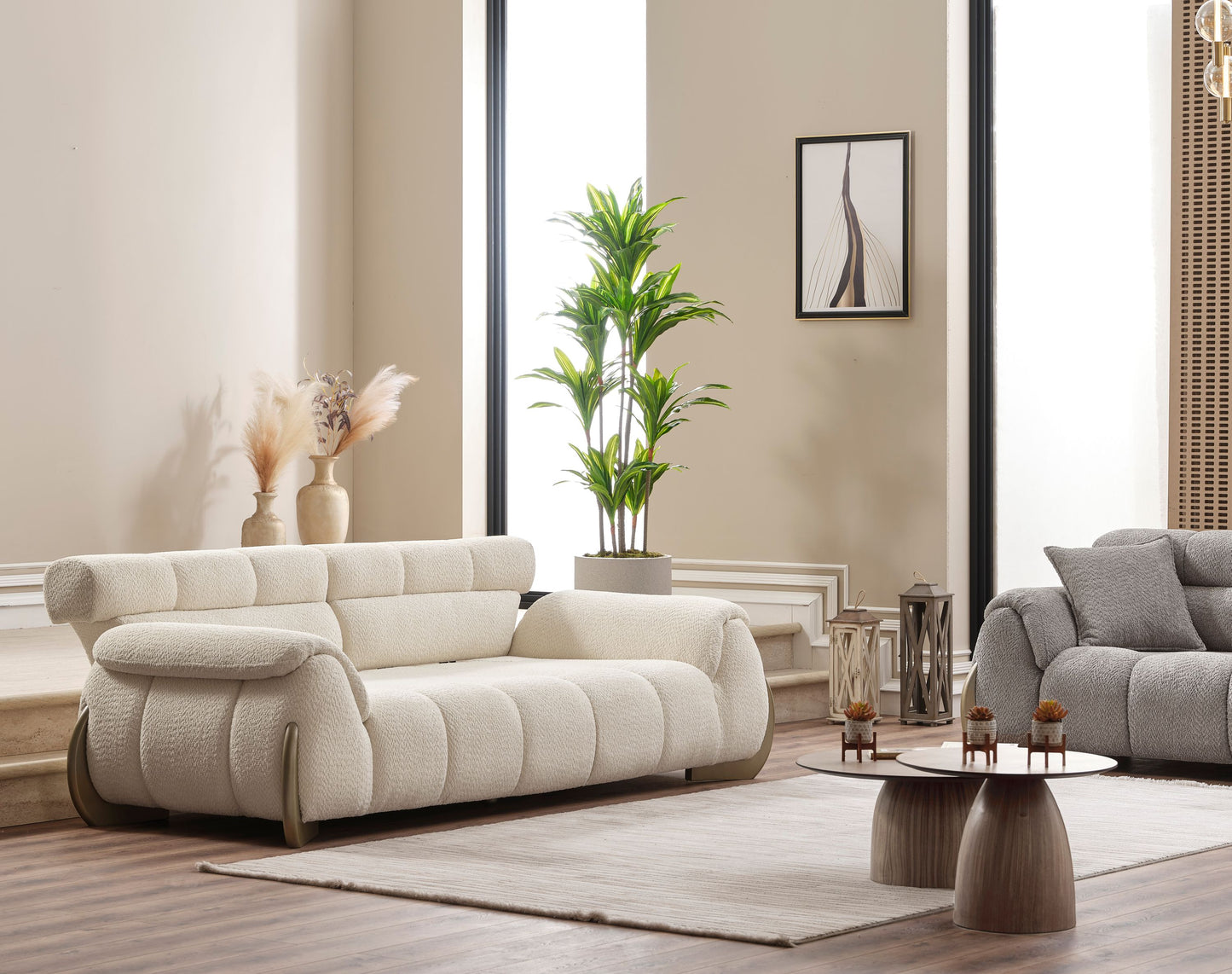 Sitzgruppe/Sofa Set - Wohnzimmergarnitur "Elia" 3+3+1+1