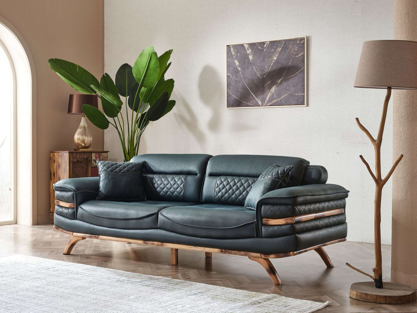 Sitzgruppe/Sofa Set - Wohnzimmergarnitur "Fennel" 3+3+1+1
