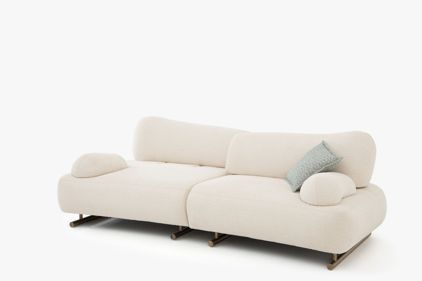 Sitzgruppe/Sofa Set - Wohnzimmergarnitur "Foxglove" 3+2+1 - Hellblau/Beige - nobelaa
