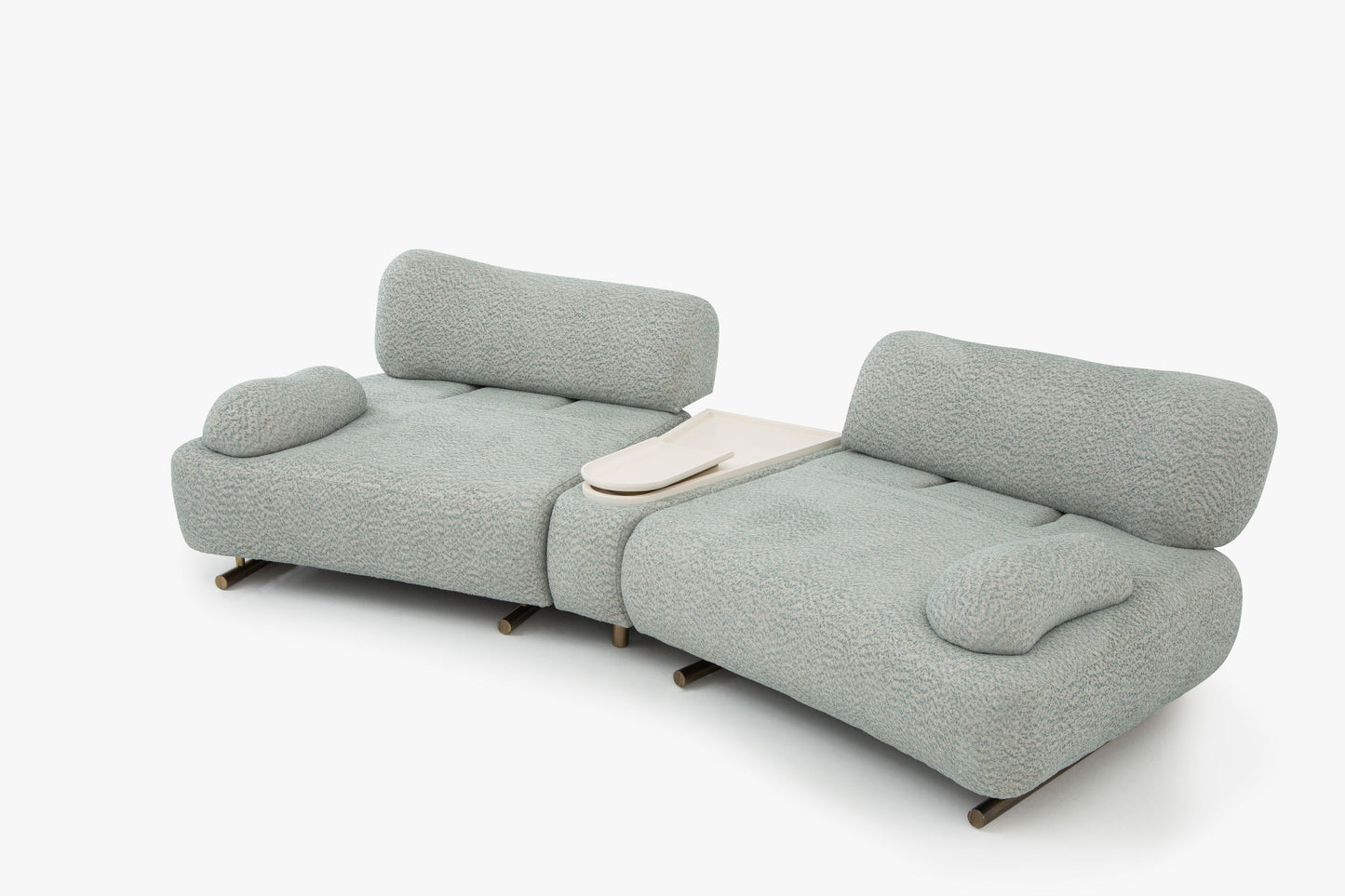 Sitzgruppe/Sofa Set - Wohnzimmergarnitur "Foxglove" 3+2+1 - Hellblau/Beige - nobelaa
