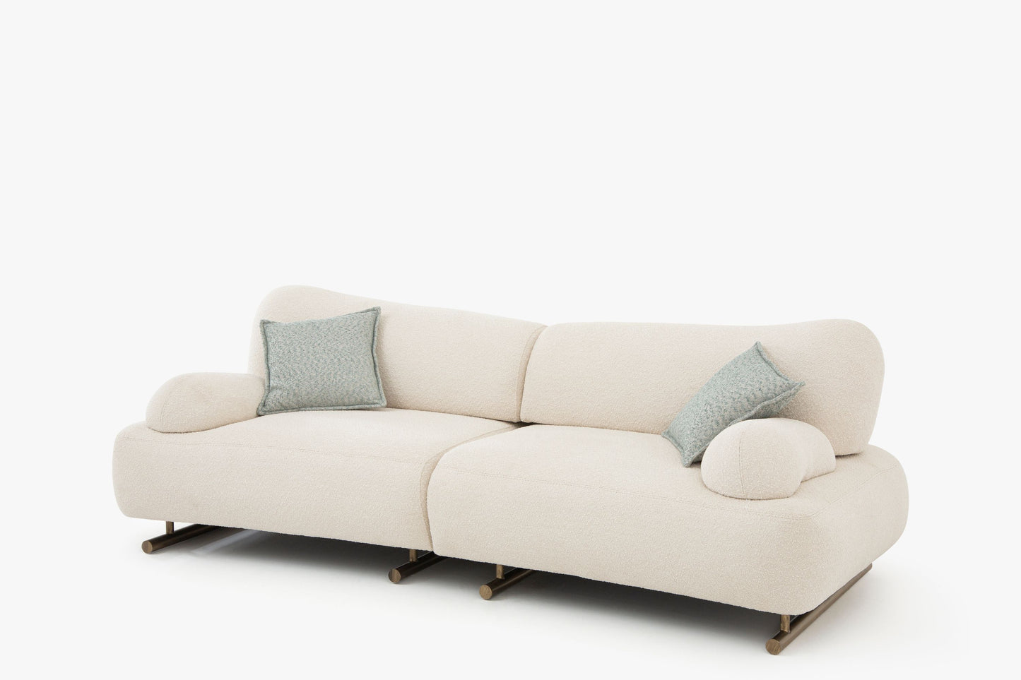 Sitzgruppe/Sofa Set - Wohnzimmergarnitur "Foxglove" 3+2+1 - Hellblau/Beige - nobelaa