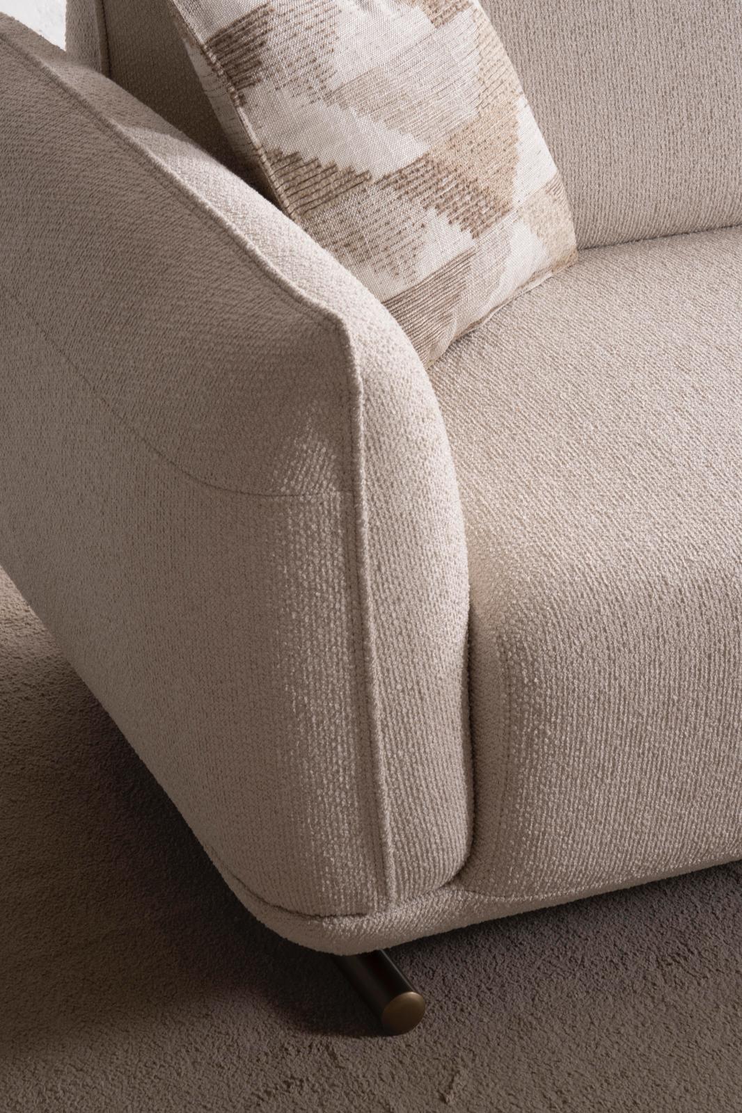 Sitzgruppe/Sofa Set - Wohnzimmergarnitur "Gladiola" 3+3+1 - Beige - Nobelaa