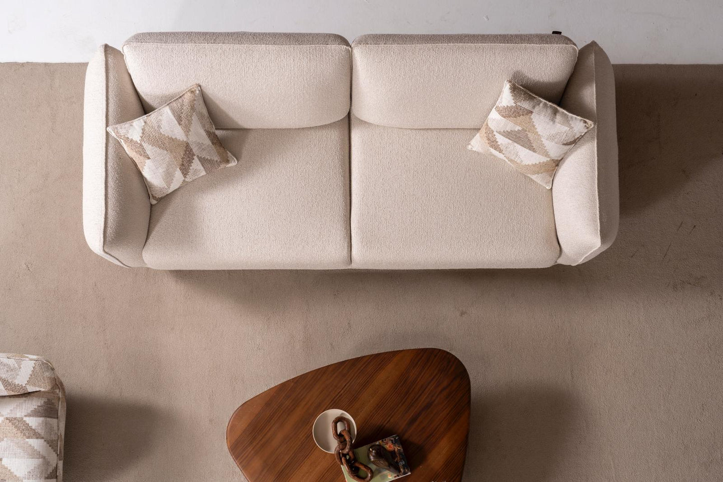Sitzgruppe/Sofa Set - Wohnzimmergarnitur "Gladiola" 3+3+1 - Beige - Nobelaa