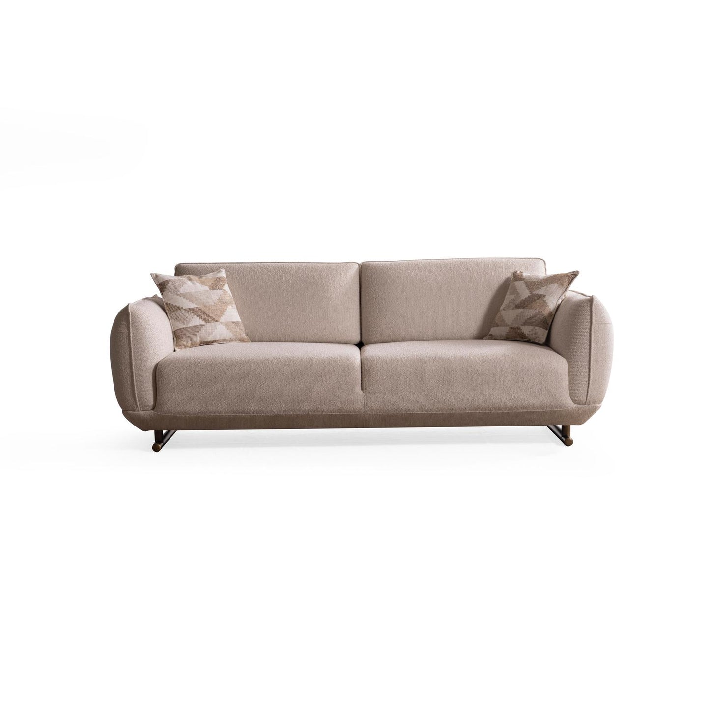 Sitzgruppe/Sofa Set - Wohnzimmergarnitur "Gladiola" 3+3+1 - Beige - Nobelaa
