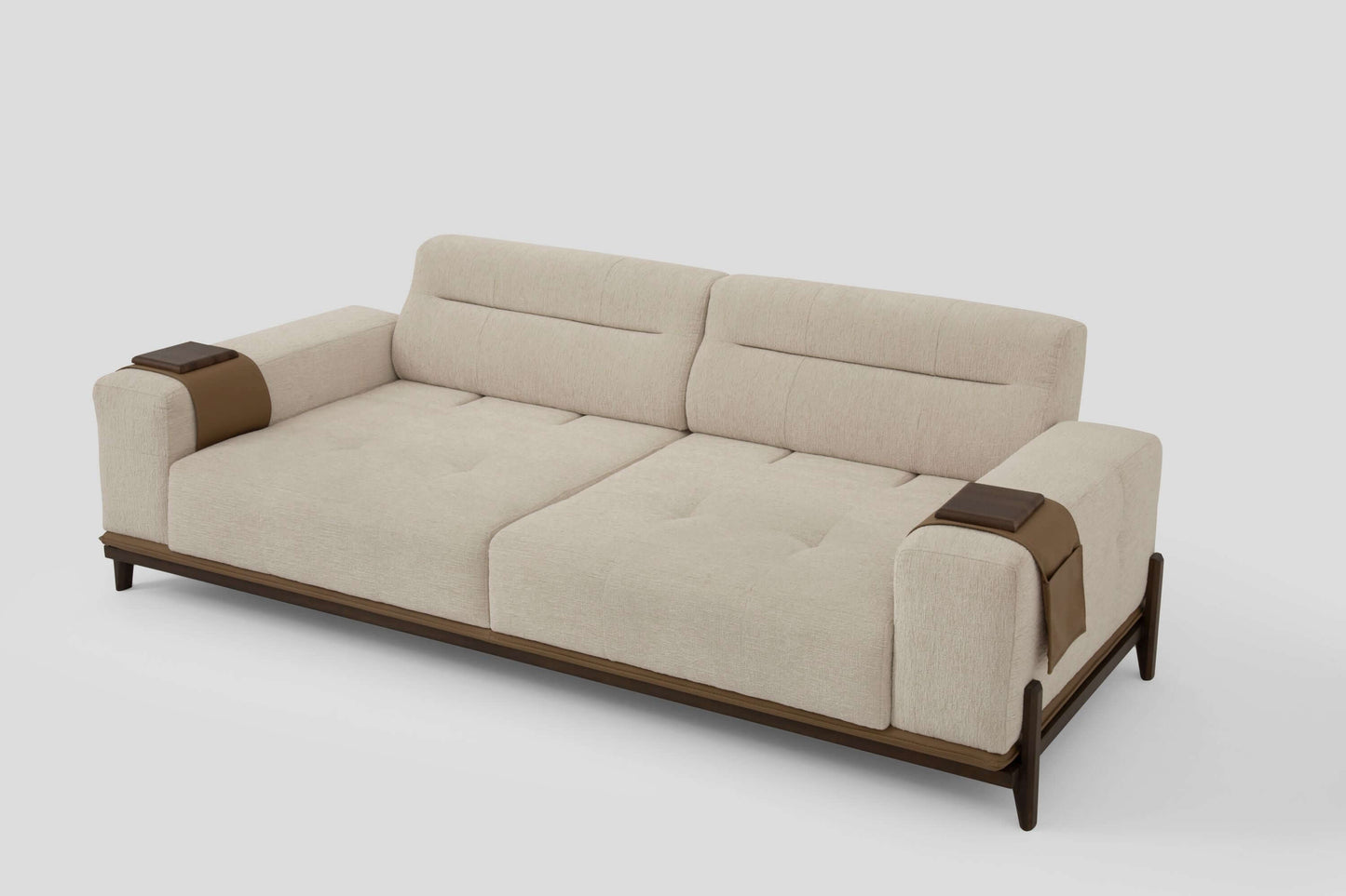 Sitzgruppe/Sofa Set - Wohnzimmergarnitur "Grevillea" 3+3+1 - Beige - Nobelaa