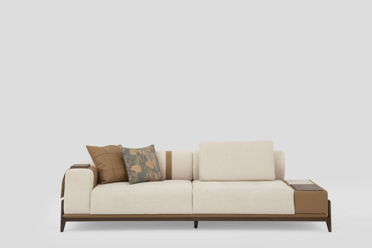 Sitzgruppe/Sofa Set - Wohnzimmergarnitur "Grevillea" 3+3+1 - Beige - Nobelaa