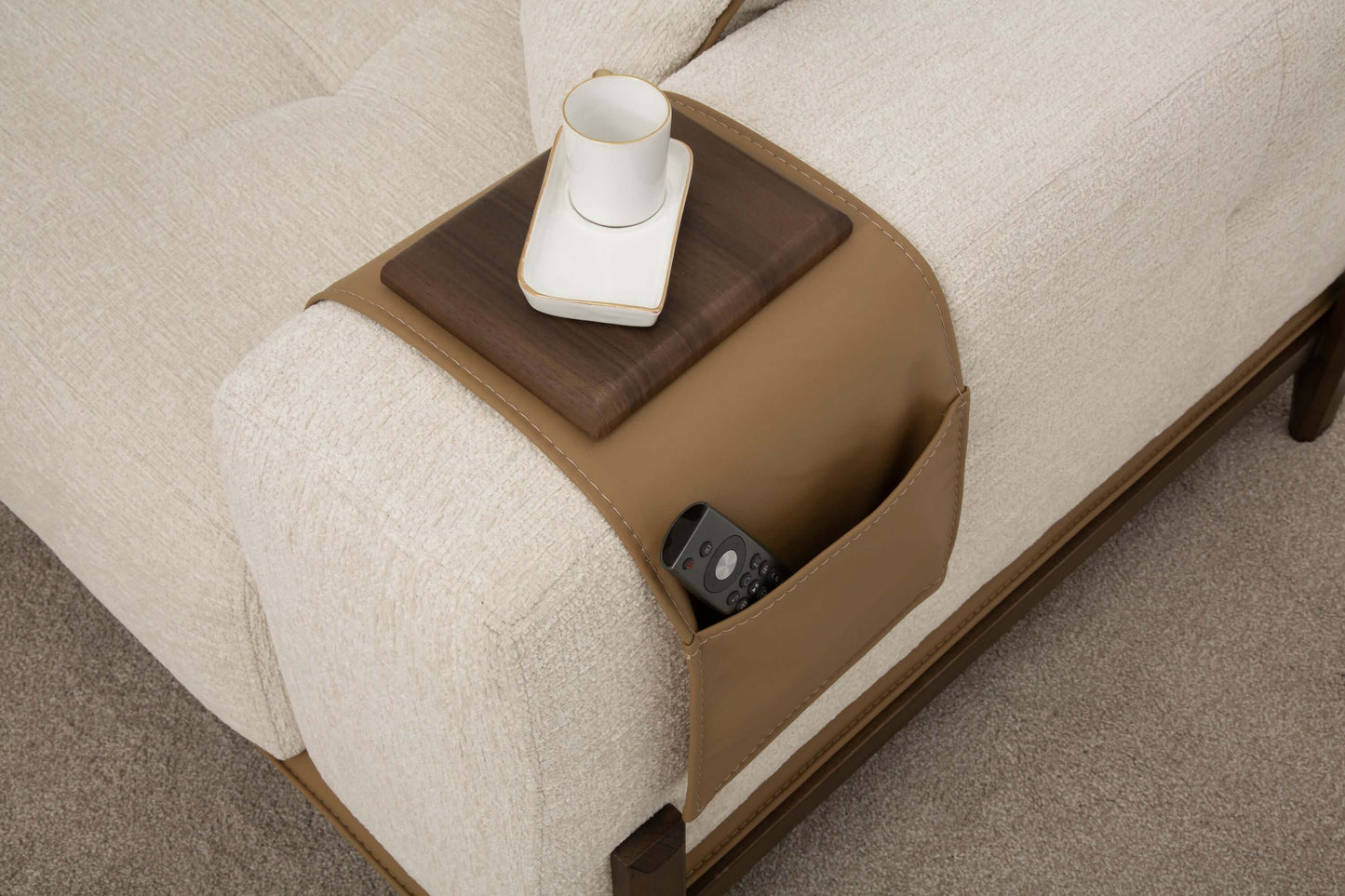 Sitzgruppe/Sofa Set - Wohnzimmergarnitur "Grevillea" 3+3+1 - Beige - Nobelaa