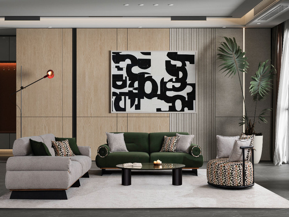 Nobelaa - Sitzgruppe/Sofa Set - Wohnzimmergarnitur "Heliopsis" 3+3+1