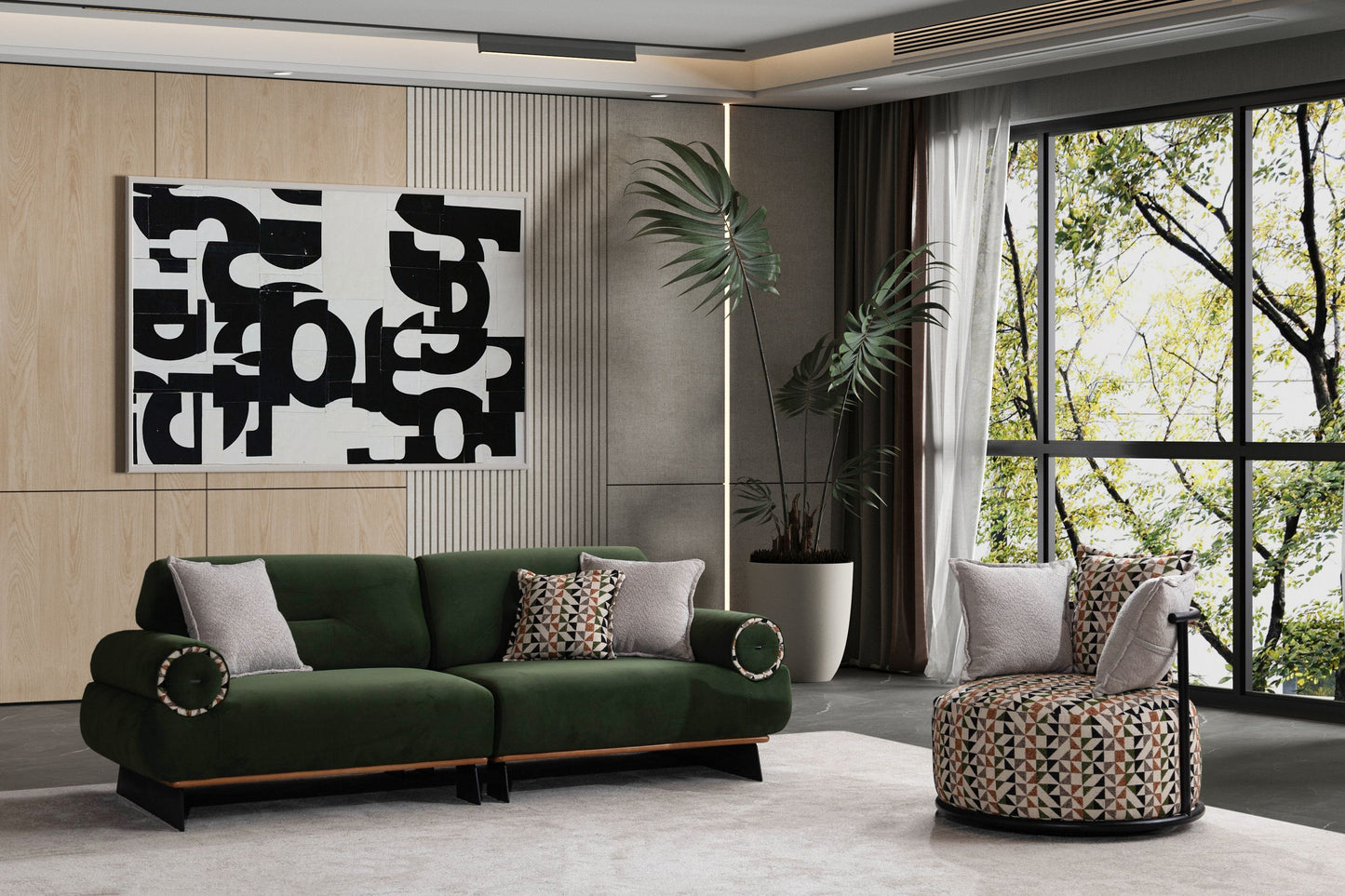 Nobelaa - Sitzgruppe/Sofa Set - Wohnzimmergarnitur "Heliopsis" 3+3+1