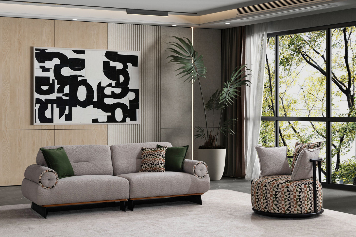 Nobelaa - Sitzgruppe/Sofa Set - Wohnzimmergarnitur "Heliopsis" 3+3+1
