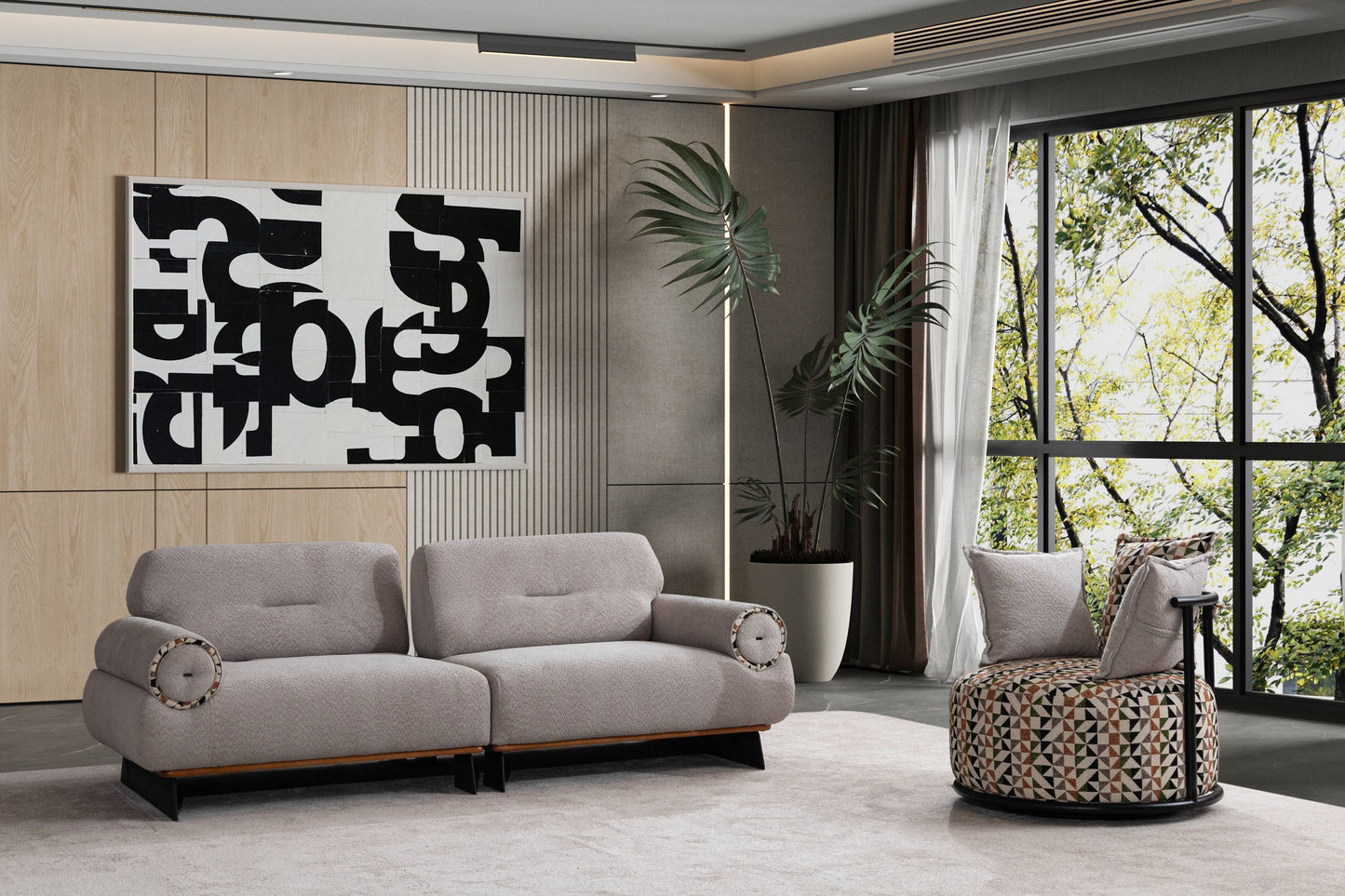 Nobelaa - Sitzgruppe/Sofa Set - Wohnzimmergarnitur "Heliopsis" 3+3+1