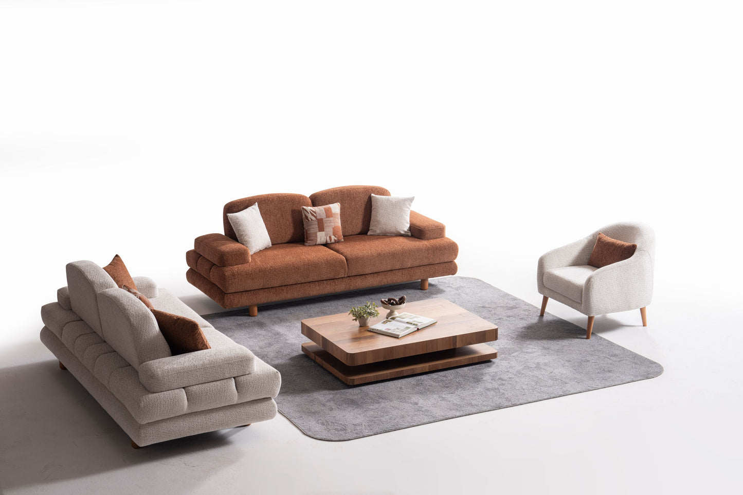 Sitzgruppe/Sofa Set - Wohnzimmergarnitur "Helios" 3+3+1+1