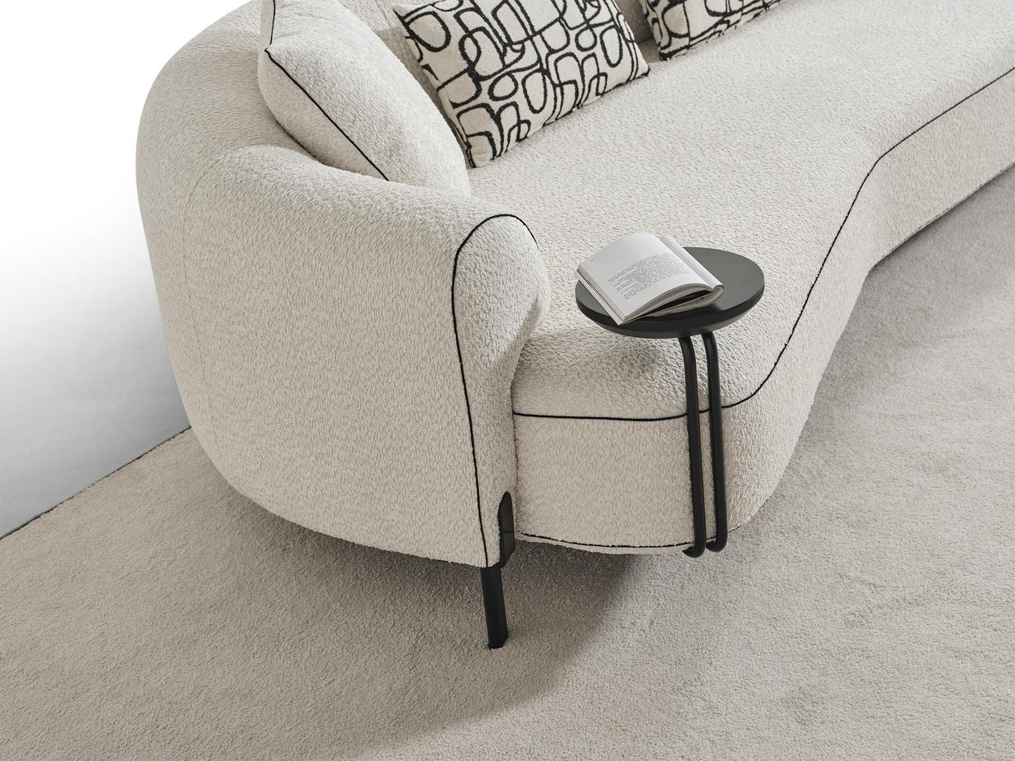 Sitzgruppe/Sofa Set - Wohnzimmergarnitur "Honeysuckle" 3+2+1 + Hocker - Weiß - Nobelaa