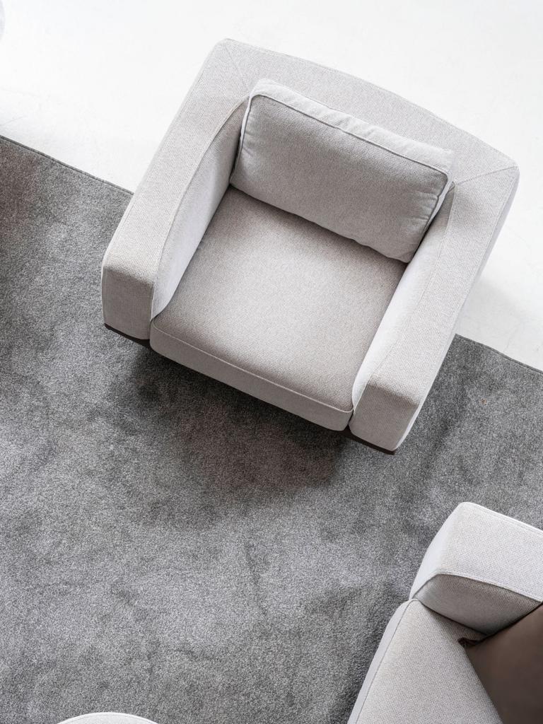 Sitzgruppe/Sofa Set - Wohnzimmergarnitur "Ixora" 3+2+1 - Grau - Nobelaa