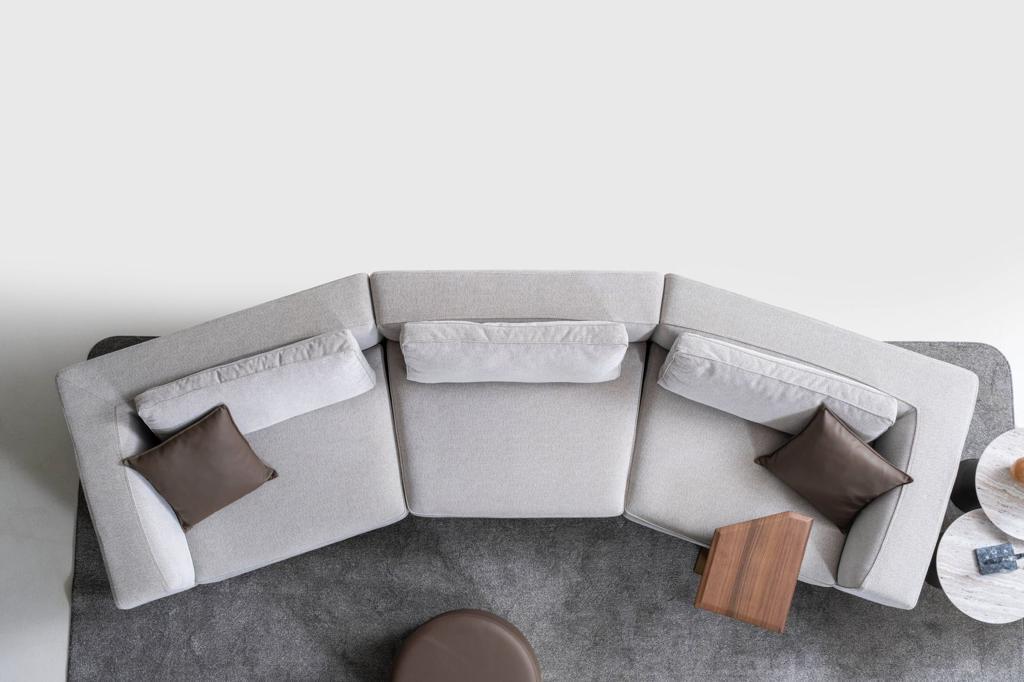 Sitzgruppe/Sofa Set - Wohnzimmergarnitur "Ixora" 3+2+1 - Grau - Nobelaa