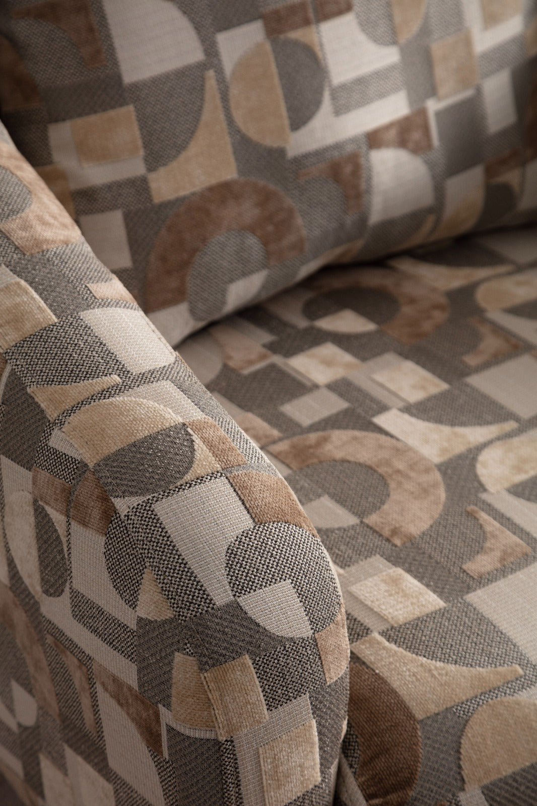 Sitzgruppe/Sofa Set - Wohnzimmergarnitur "Kerria" 3+3+1 - Braun/Beige - Nobelaa
