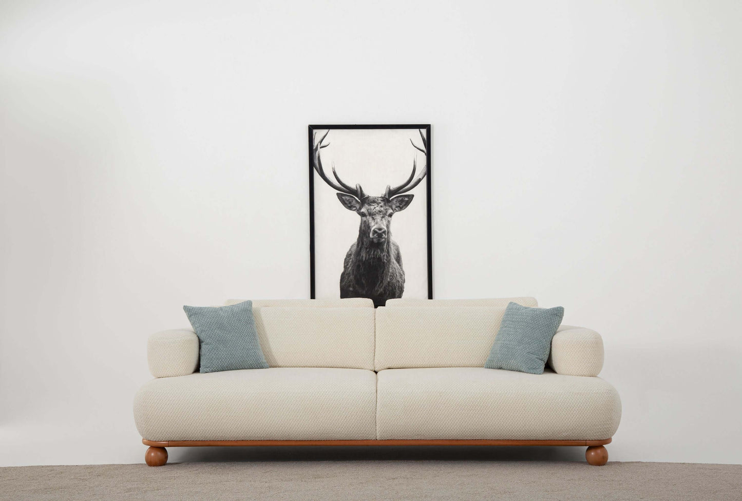 Sitzgruppe/Sofa Set - Wohnzimmergarnitur "Liatris" 3+3+1- Weiß - Nobelaa