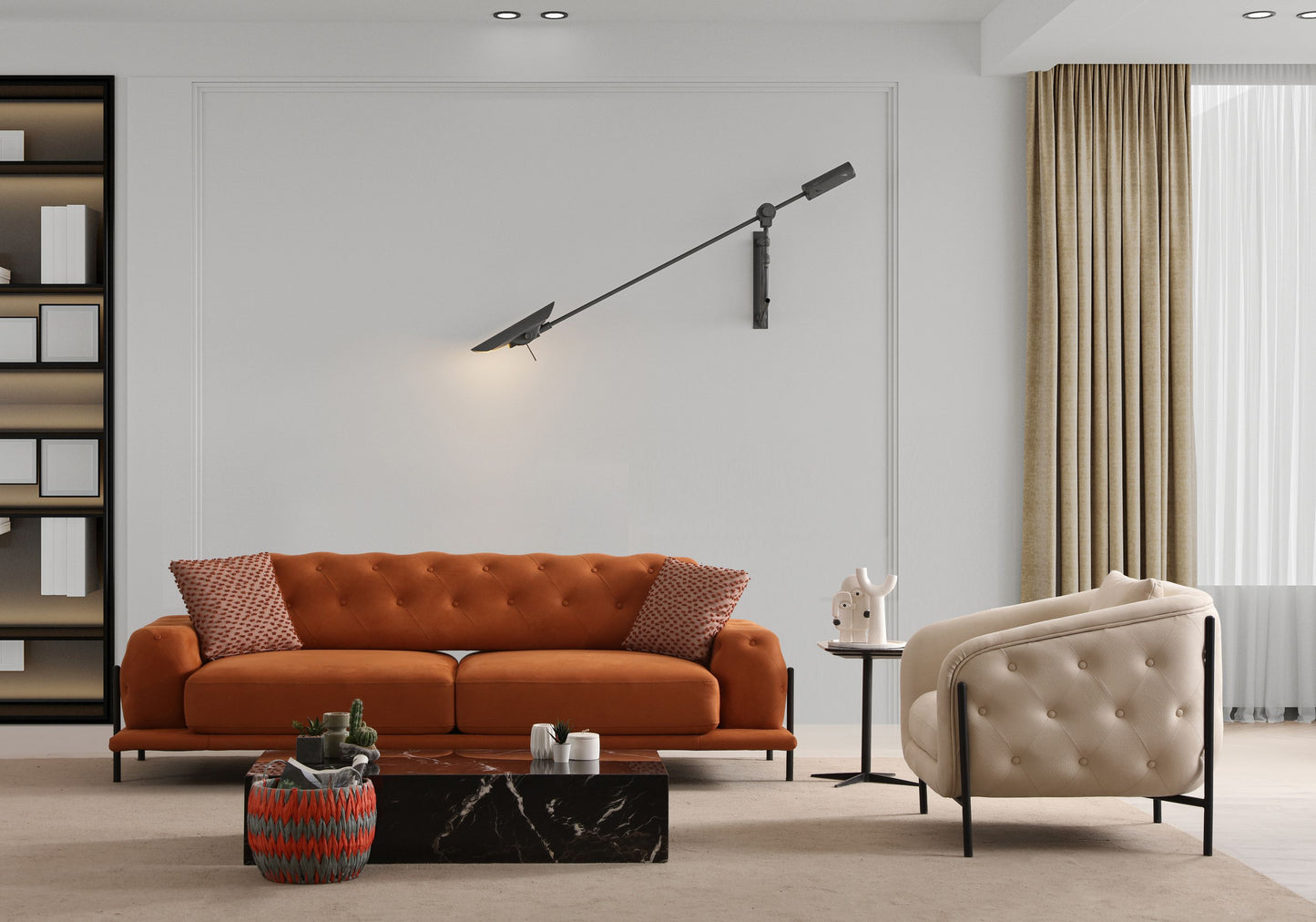 Sitzgruppe/Sofa Set - Wohnzimmergarnitur "Lilia" 3+3+1 - Nobelaa