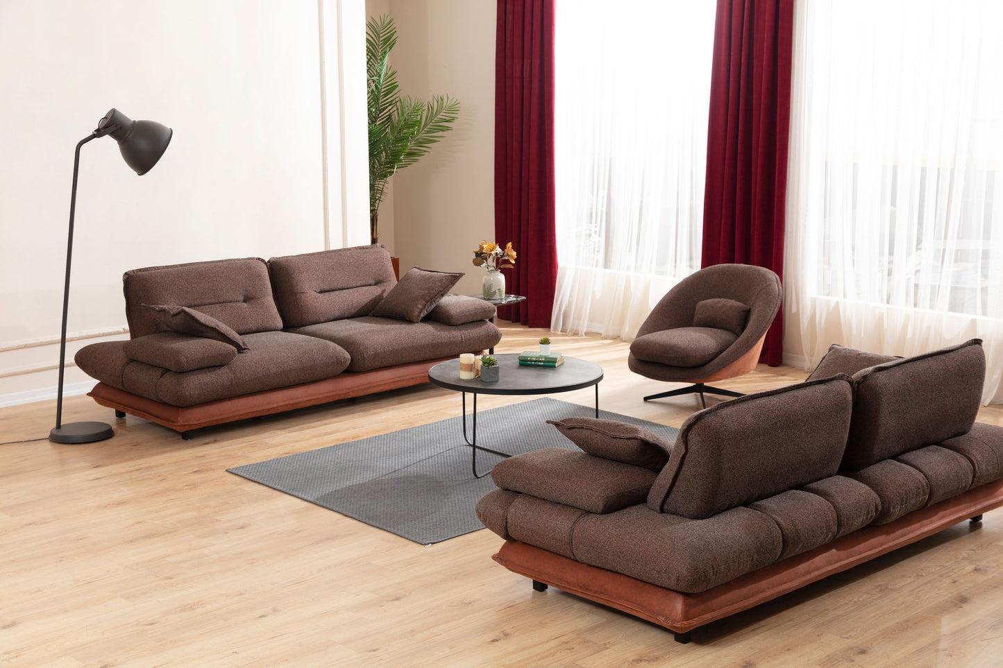 Sitzgruppe/Sofa Set - Wohnzimmergarnitur "Lunaria" 3+3+1 - Nobelaa