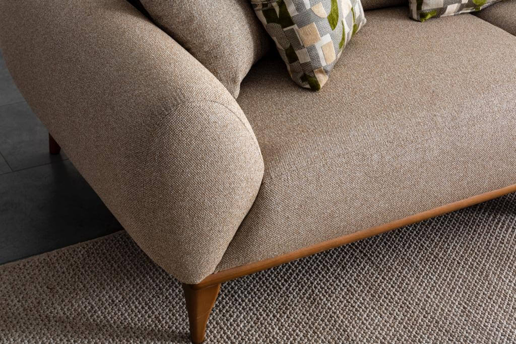 Sitzgruppe/Sofa Set - Wohnzimmergarnitur "Lupine" 3+3+1 - Grün/Beige - Nobelaa