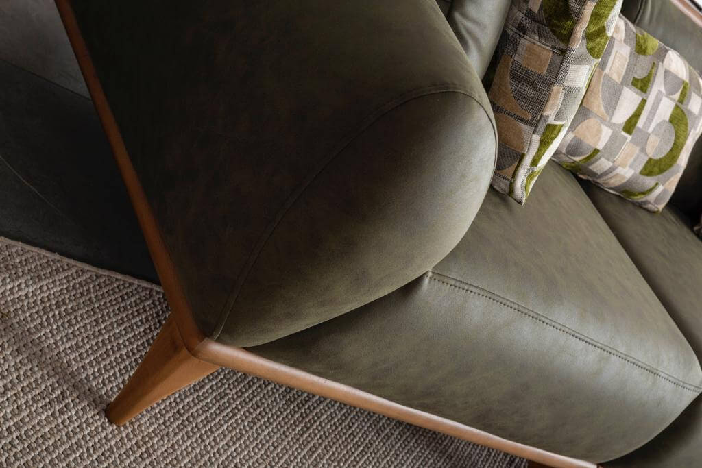 Sitzgruppe/Sofa Set - Wohnzimmergarnitur "Lupine" 3+3+1 - Grün/Beige - Nobelaa